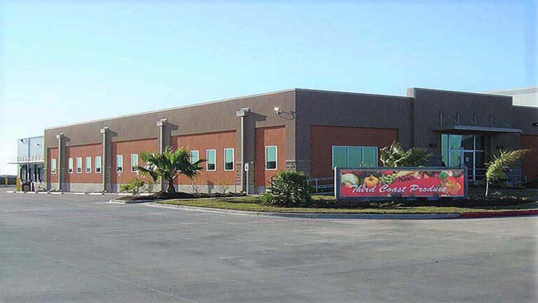 Third Coast Produce in Houston, TX - front exterior view with building signage, by Keeton Construction Services