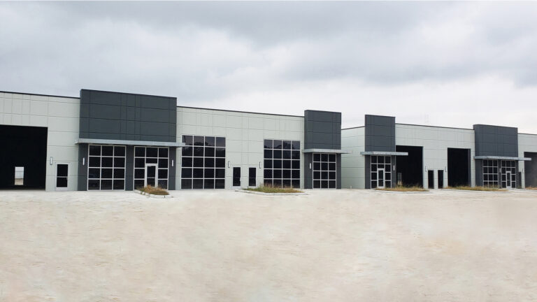 Park 723 Office/Warehouse Flex Space in Rosenberg, TX - front exterior view of multi-bay building by Keeton Construction Services