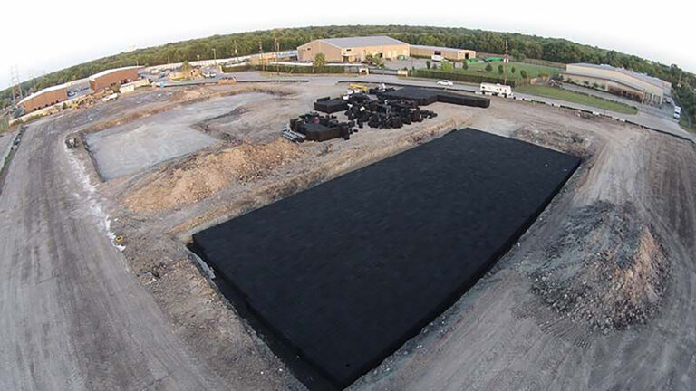 Aerial view of the Sterling McCall Lexus site during construction by Keeton Construction Services in Houston, TX