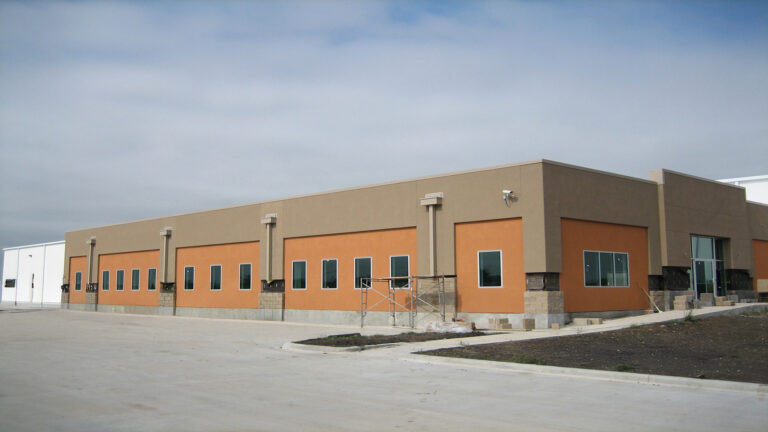 Third Coast Produce in Houston, TX - building exterior during construction with scaffolding, by Keeton Construction Services