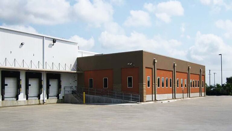 Third Coast Produce in Houston, TX - corner view showing loading docks and two building sections, by Keeton Construction Services