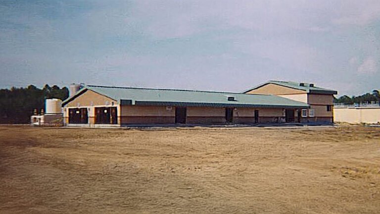 Shell Oil Refinery, Pasadena, TX - exterior view of a low industrial building by Keeton Construction Services