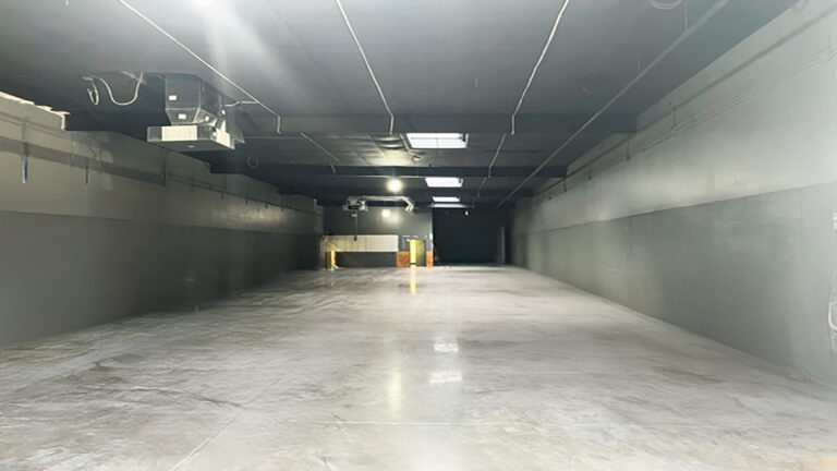 Harbor Freight Rosenberg, TX - interior corridor view with overhead lighting, Keeton Construction Services