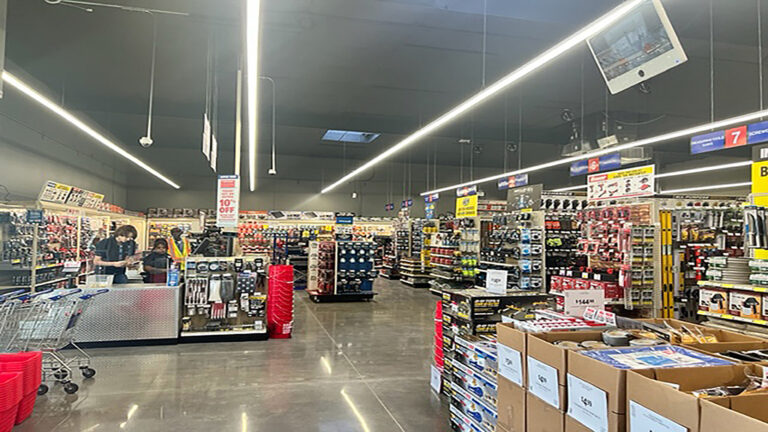Harbor Freight Rosenberg, TX - interior retail space with merchandise on shelves, Keeton Construction Services