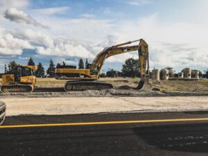 Construction site where ground being prepared for a Houston general contractor to build on 