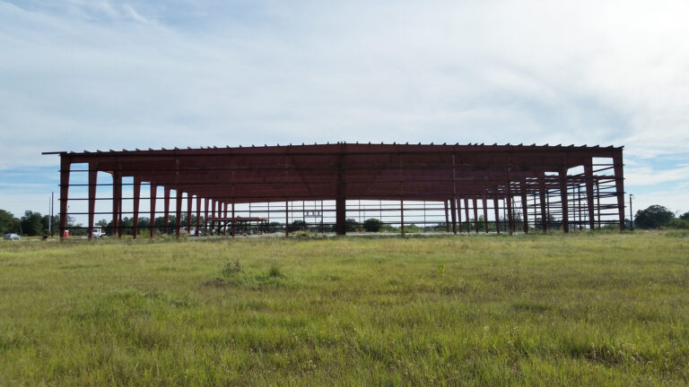American Petroleum structural steel framing during construction, Houston, TX - Keeton Construction Services