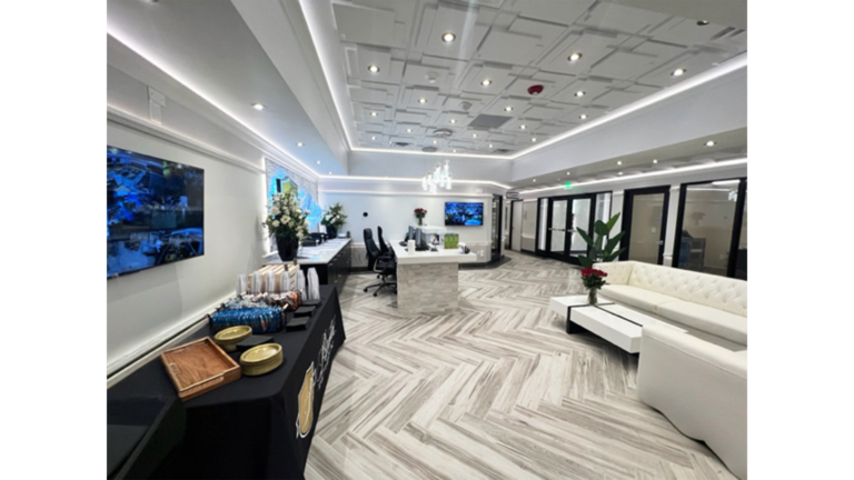 Interior lobby and sitting area at Prescolaire Early Learning Academy Katy, built by Keeton Construction Services, Katy TX